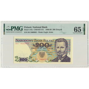 200 złotych 1986 - DC - PMG 65 EPQ