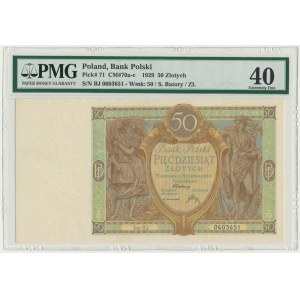 50 złotych 1929 - Ser.BJ. - PMG 40