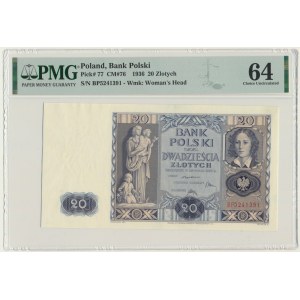 20 złotych 1936 - BP - PMG 64