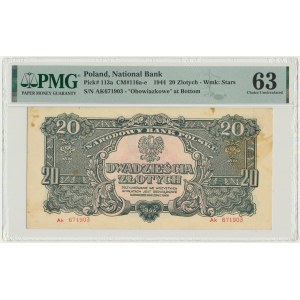 20 złotych 1944 ...owe - Ak - PMG 63