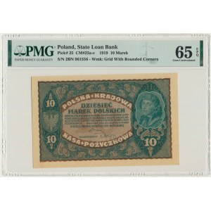 10 marek 1919 - II Serja BN - PMG 65 EPQ
