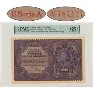 1.000 marek 1919 - II Serja A - PMG 65 EPQ