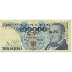 100.000 złotych 1990 - AZ - RZADKA
