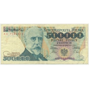 500.000 złotych 1990 - AC - RZADKA
