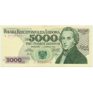 5.000 złotych 1982 - S - BARDZO RZADKIE