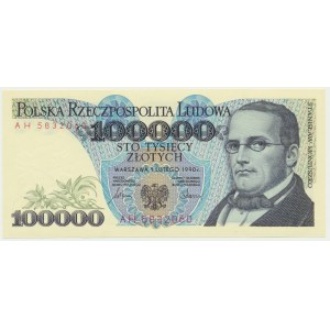 100.000 złotych 1990 - AH - RZADKIE