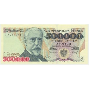 500.000 złotych 1993 - S - RZADKIE