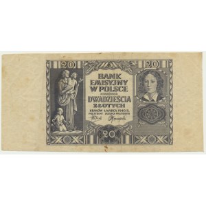 20 złotych 1940 - bez oznaczenia serii i numeracji
