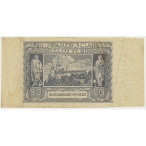 20 złotych 1940 - bez oznaczenia serii i numeracji