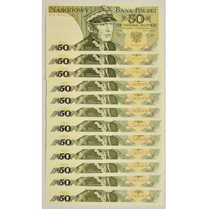 Zestaw, 50 złotych 1982-88 (12 szt.)