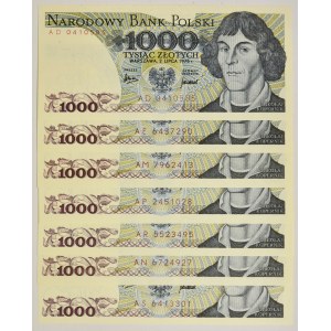 Zestaw, 1.000 złotych 1975 (7 szt.)