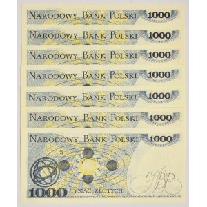 Zestaw, 1.000 złotych 1975 (7 szt.)