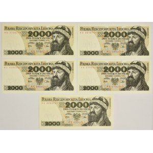 Zestaw, 1.000 złotych 1979 (5 szt.)