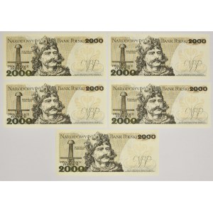 Zestaw, 1.000 złotych 1979 (5 szt.)
