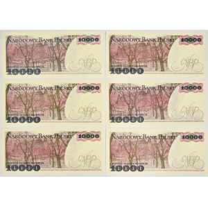 Zestaw, 10.000 złotych 1987-88 (6 szt.)