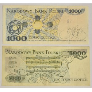 Zestaw, 1.000-5.000 złotych 1979-82 (2 szt.)