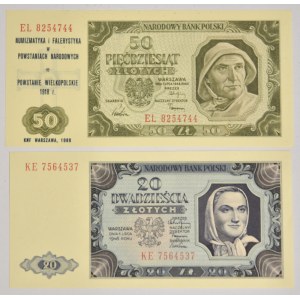 Zestaw, 20-50 złotych 1948 (2 szt.)