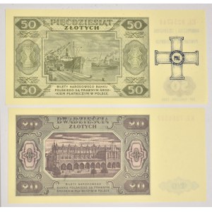 Zestaw, 20-50 złotych 1948 (2 szt.)