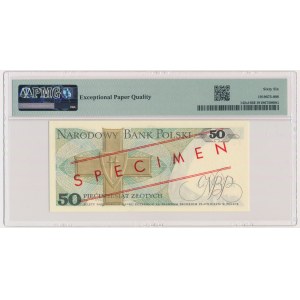 50 złotych 1986 - WZÓR - EG 0000000 - No.0373 - PMG 66 EPQ