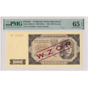 500 złotych 1948 - WZÓR - CC - PMG 65 EPQ