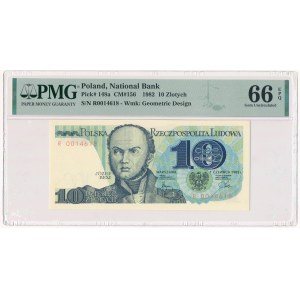 10 złotych 1982 - R - PMG 66 EPQ