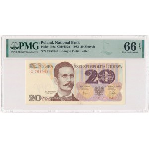 20 złotych 1982 - C - PMG 66 EPQ