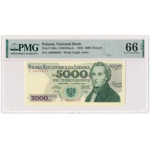 5.000 złotych 1982 - A - PMG 66 EPQ