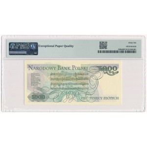 5.000 złotych 1986 - AY - PMG 66 EPQ - pierwsza seria rocznika
