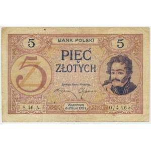 5 złotych 1919 - S.46. A. -