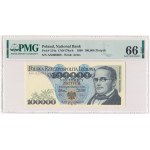 100.000 złotych 1990 - AN - PMG 66 EPQ - niski numer seryjny