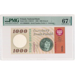 1.000 złotych 1965 - S - PMG 67 EPQ