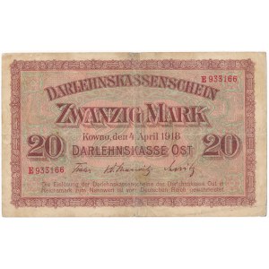 Kowno, 20 Mark 1918 - E -
