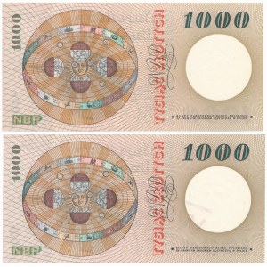 Zestaw, 1.000 złotych 1965 - S - i 1.000 złotych 1965 - WZÓR - S - (2 szt.)