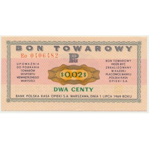 Pewex, 2 centy 1969 - Eo -