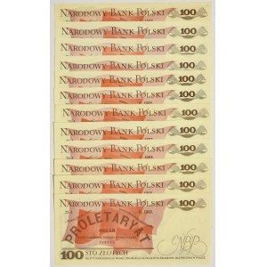 Zestaw, 100 złotych 1988 (12 szt.)
