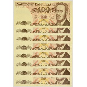 100 złotych 1982 (8 szt.)