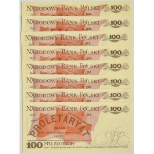 100 złotych 1982 (8 szt.)