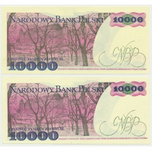 Zestaw, 10.000 złotych 1988 (2 szt.) - AY i BE