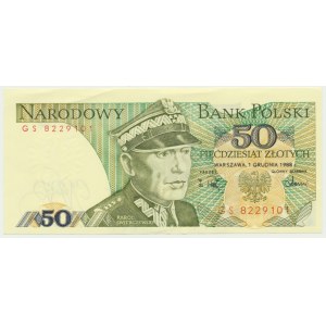 50 złotych 1988 - GS - destrukt