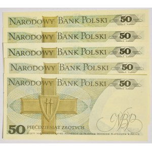 Zestaw, 50 złotych 1979 (5 szt.)