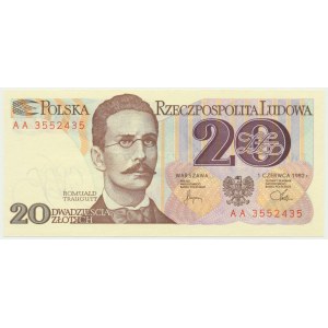 20 złotych 1982 - AA -