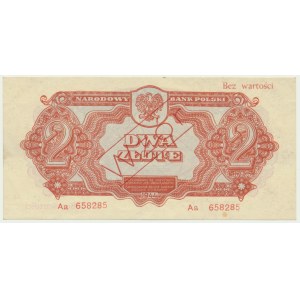 2 złote 1944 ...owym - WZÓR - Aa 658... -