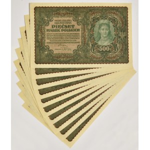 Zestaw, 500 marek 1919 - II Serja L (10 szt.)