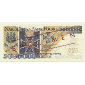 5 milionów złotych 1995 - WZÓR - YA 0000000 -