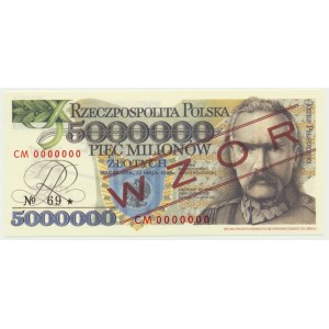5 milionów złotych 1995 - WZÓR - CM 0000000 -