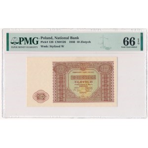 10 złotych 1946 - PMG 66 EPQ