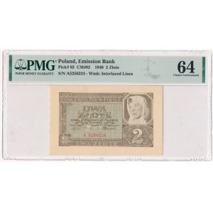 2 złote 1940 - A - PMG 64