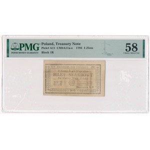 4 złote 1794 (1)(R) - PMG 58