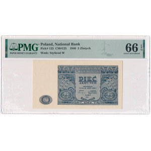 5 złotych 1946 - PMG 66 EPQ