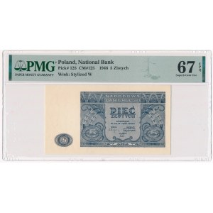 5 złotych 1946 - PMG 67 EPQ